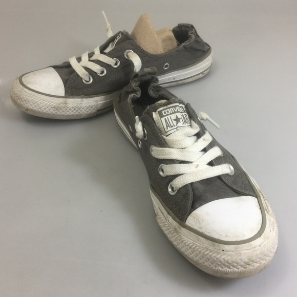 Converse All Star Gray Low Rise Kicks Womens 7 - Picture 1 of 8